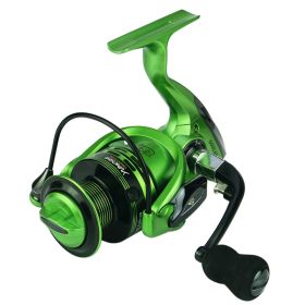 Xf1000-7000 Fishing Wheel Fishing Wheel Fishing Reel Reel For Telescopic Fishing Rod Metal Rocker Arm Gapless Fishing Gear Factory (Option: Green-XF4000)