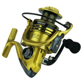 Xf1000-7000 Fishing Wheel Fishing Wheel Fishing Reel Reel For Telescopic Fishing Rod Metal Rocker Arm Gapless Fishing Gear Factory (Option: Yellow-XF1000)